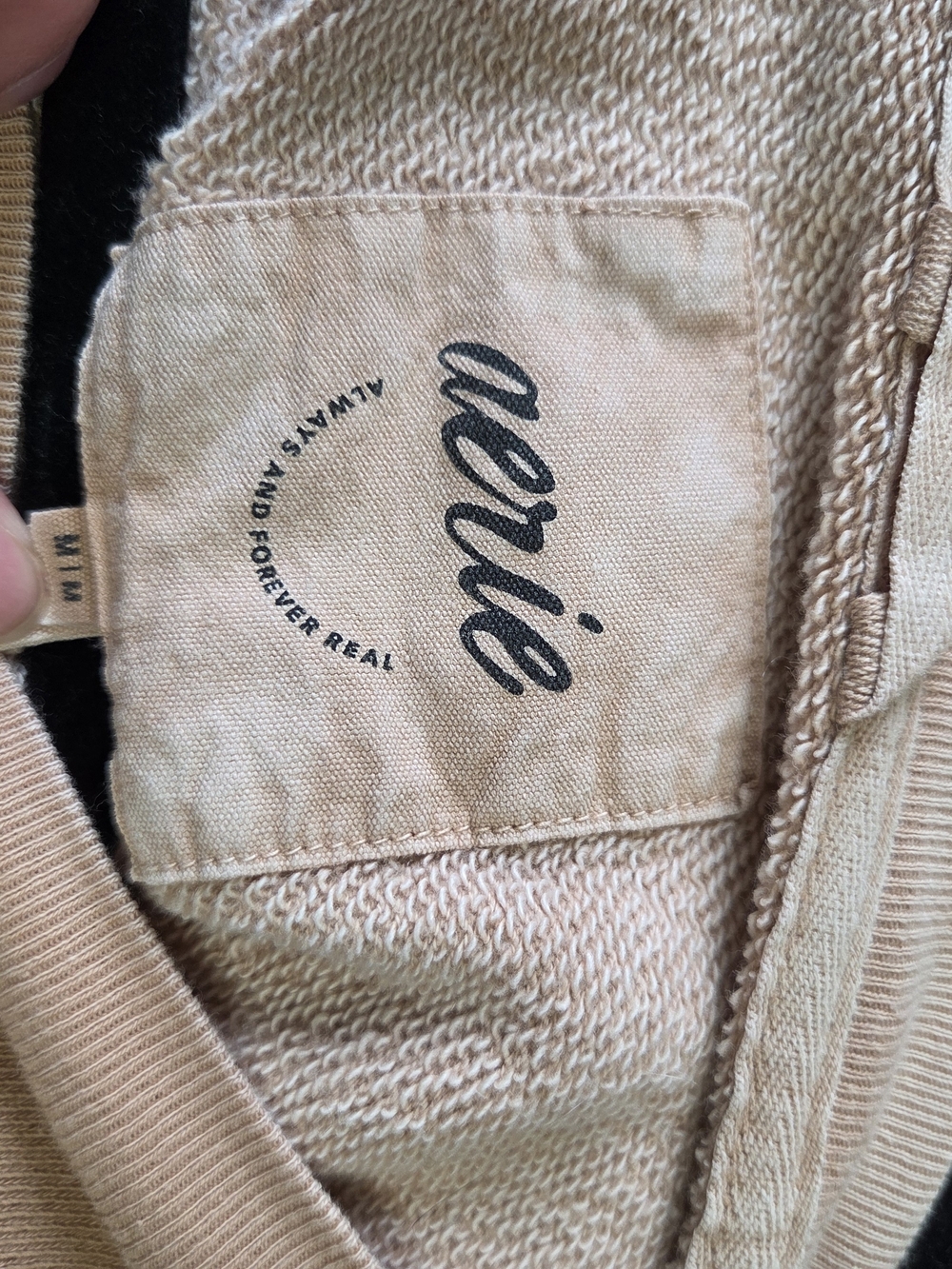 aerie Washed Cozy Peach Crewneck Pullover - Picture 4 of 9